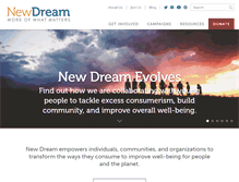 Tablet Screenshot of newdream.org